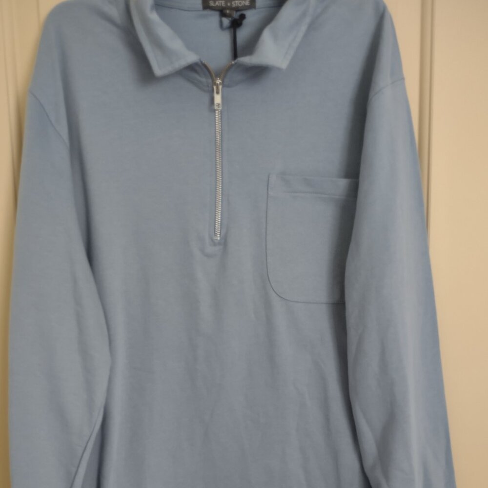 Womens Top Long Sleeved Slate Blue Size Lg by Slate & Stone New with Tag